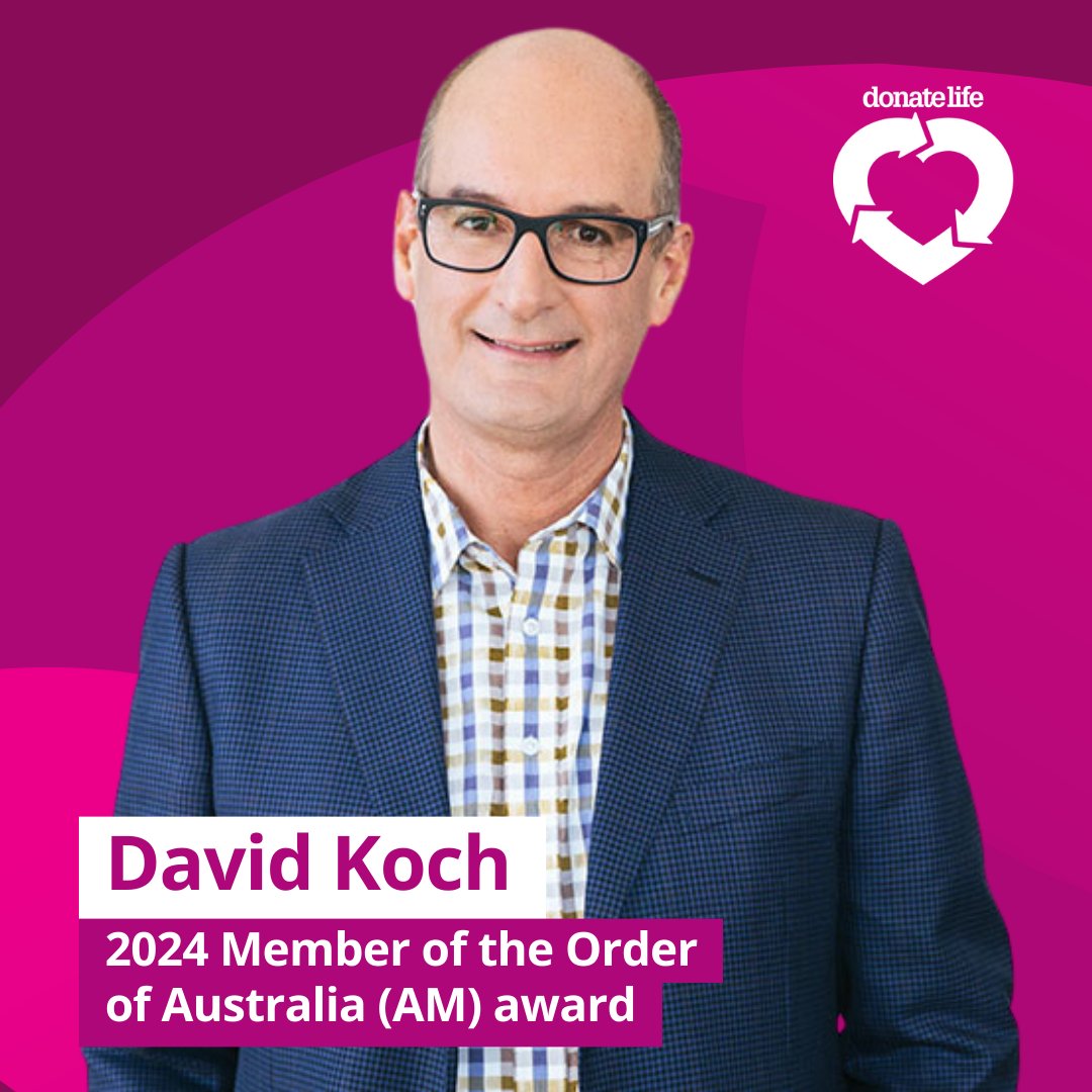🥇 @kochie_online we’re so proud of your 2024 Order of Australia (AM) honour! Thank you for being an advocate of organ and tissue donation and family conversations. ❤️ #donatelife #organandtissuedonation #registertoday