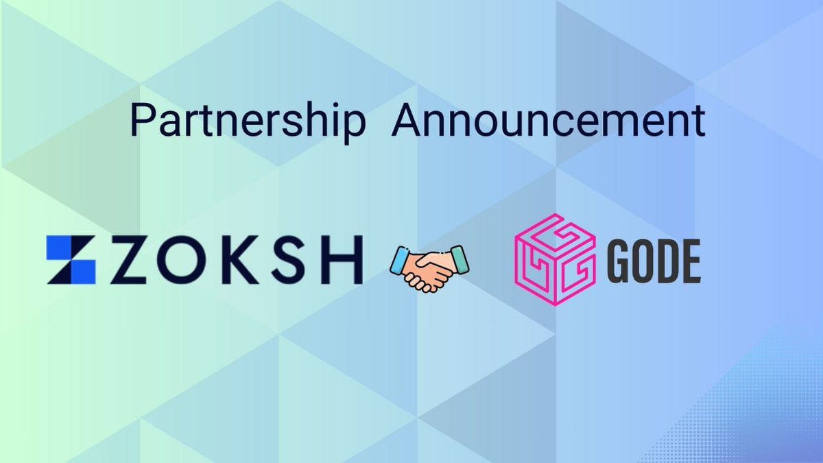 zokshpay's tweet photo. 🚀 Exciting Announcement! ZokshPay and @GodeChain are joining forces to revolutionize the Web3 landscape! 

1️⃣ About ZokshPay:
Seamlessly manage crypto or fiat payments in one platform. ZokshPay offers a no-code solution, ensuring accessibility for businesses of all sizes. 

2️⃣ About GodeChain:
Gode Chain introduces a groundbreaking multi-chain framework, overcoming the limitations of existing blockchains. Scalability, privacy, and interoperability unite in this protocol, offering a new era of decentralized possibilities. 🌍🔗

Experience the synergy of ZokshPay and Gode Chain – transforming the future of Web3! 🌟 #BTC #ETH #Crypto #CryptoPartnership #Web3