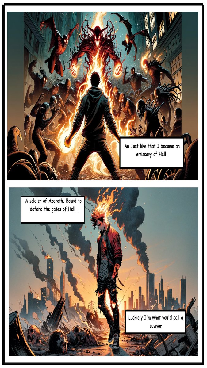 GrumpyGooseArts's tweet photo. Embark on the fiery saga of Blaze, a soul conscripted into a life of infernal battles. This fierce warrior stands against the forces of darkness like it or not. #GrumpyGooseStudio #Blaze #ComicBookHero #UrbanFantasy #InfernalBattles #SurvivalStory #NewHeroInTown #WednesdayWarrior https://t.co/l9kzmrbVa5