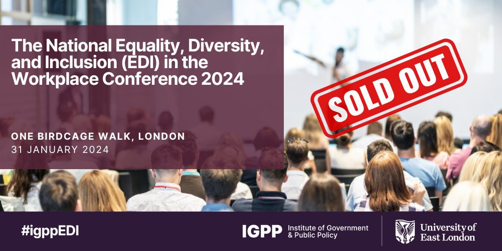 Currently travelling to London to chair the UK Diversity &amp; Inclusion  <a href="/IGPP_/">Institute of Government & Public Policy</a> conference, to a sold out audience.  I’m immensely honoured to be invited to chair this event and to meet the hundreds of fellow D&amp;I practitioners; all those who work to reduce inequality attending.