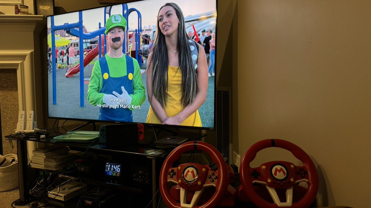 HighSpeedHiggy's tweet image. We’re serious Mario Kart 8 players in this household too @TylerReddick #NASCARFullSpeed