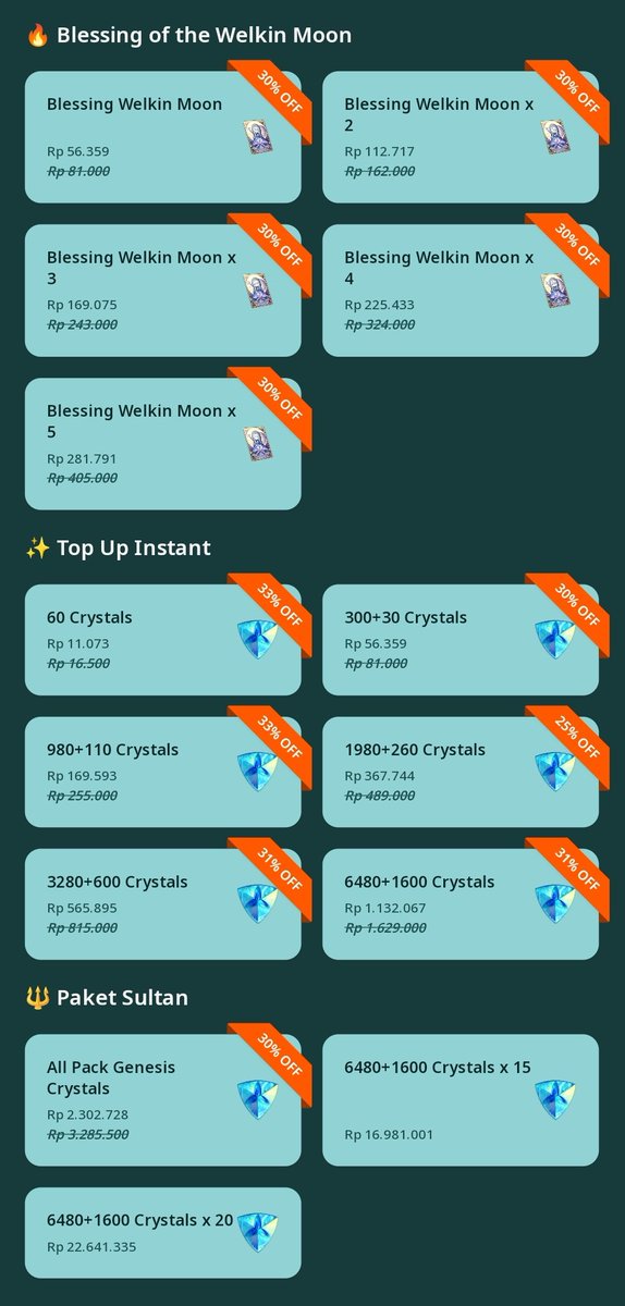 Hallo min sora di sini ✨
Mimin mau rekomendasiin nih tempat topup dijamin 100% terpercaya, legal dan murah karena sudah kerjasama dengan genshinficfess selama hampir 2 tahun ini, cus ayo topup!

Pemesanan bisa via UID di website: barongsay.id