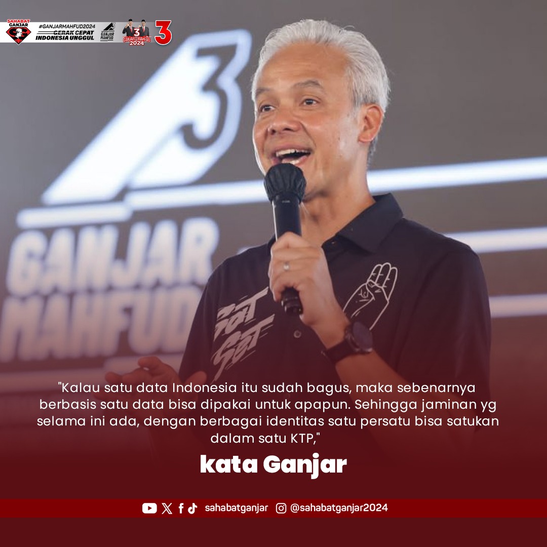 Ganjar-Mahfud memperkenalkan program inovatif yg mereka sebut "KTP Sakti," sebuah inisiatif u/ menyederhanakan layanan publik di Indonesia. 

#SahabatGanjar  #GanjarPresiden  #GanjarMahfud2024 #SatSetLebihBaik