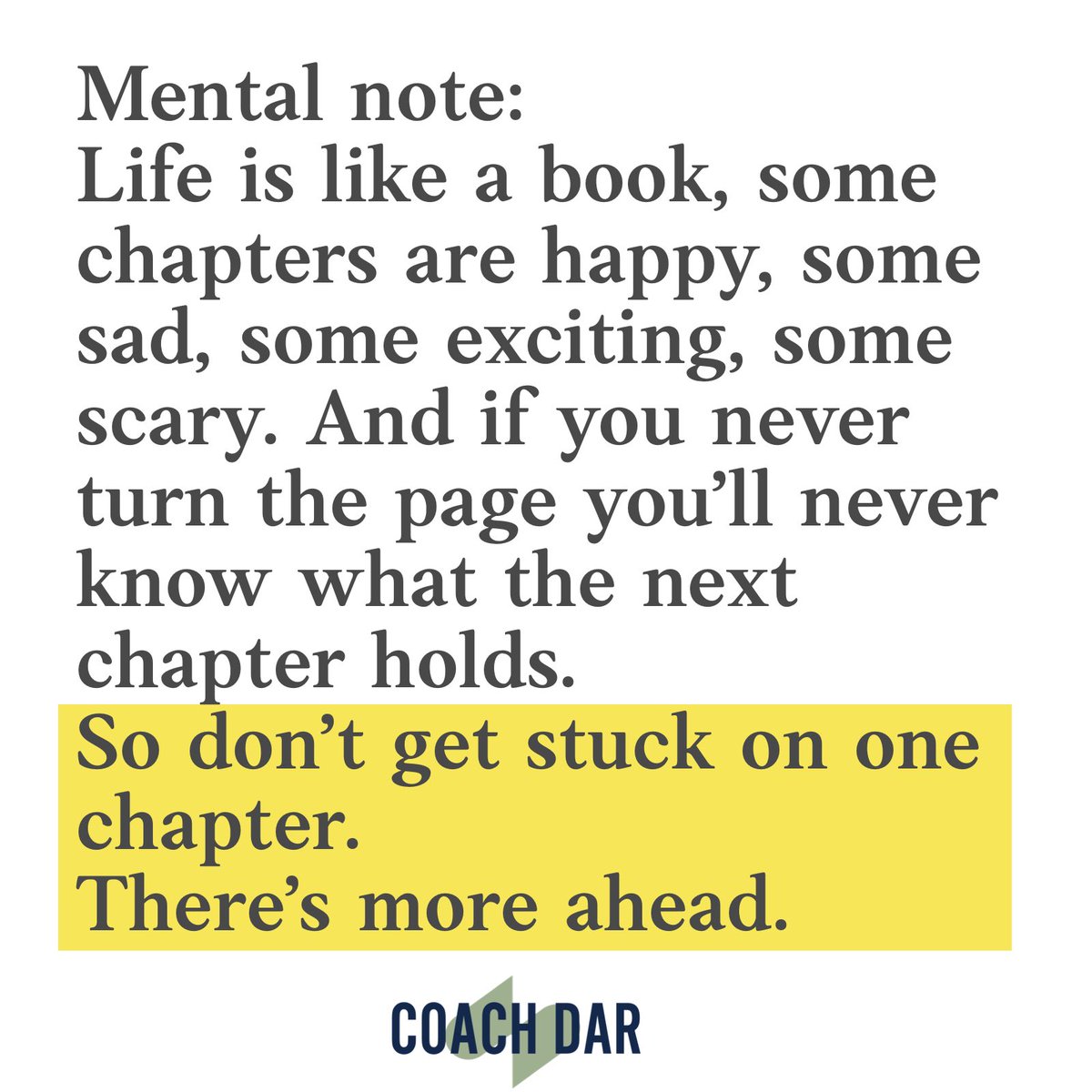 Every chapter of your life is a part of the story! So don’t get stuck on any one chapter because there is more to your story! Turn the page and keep writing! You are your best seller! Make it great! #lifelessons