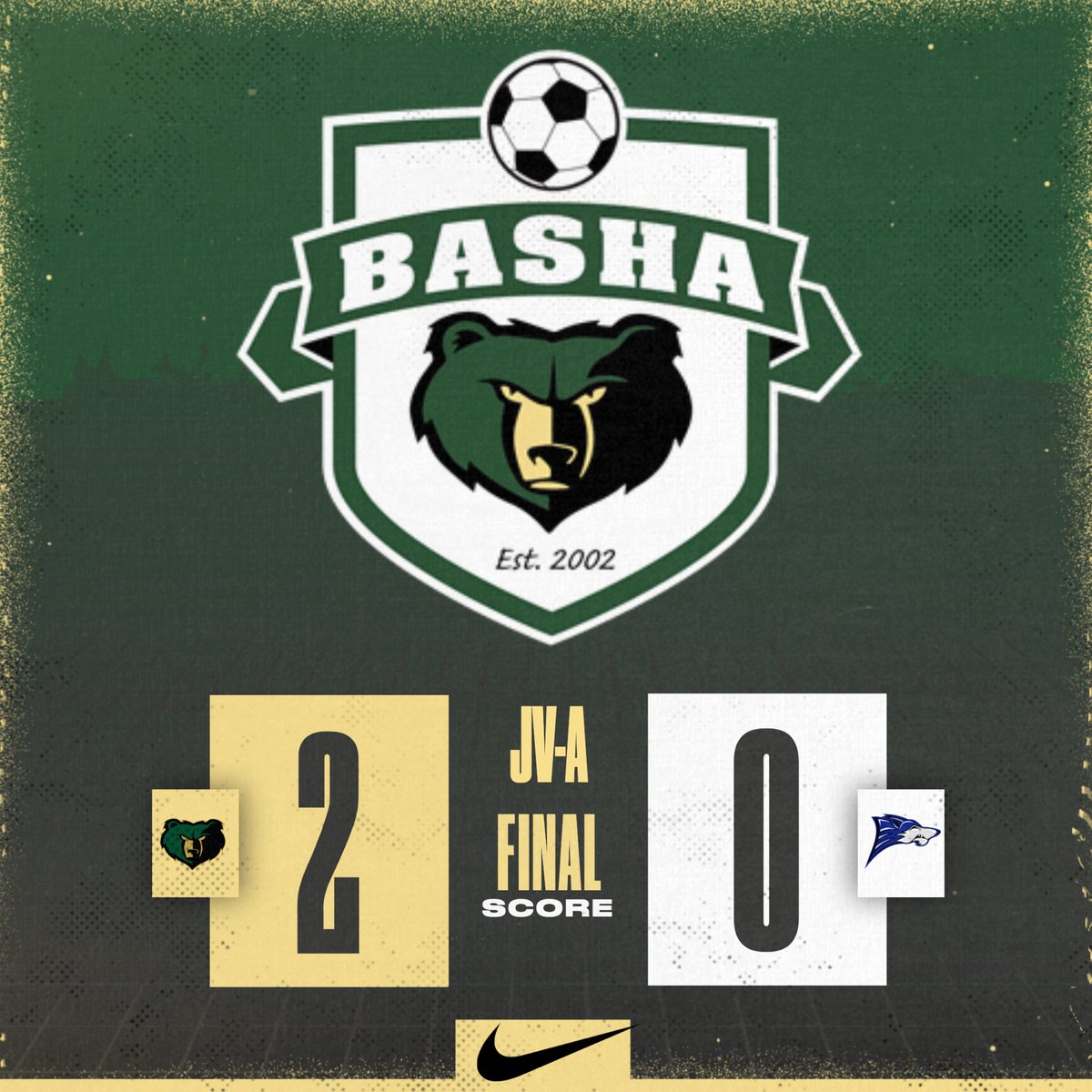 Both Varsity and JV-A shared victories tonight!

#GoBears #BashaBpysSoccer #BuildingBasha