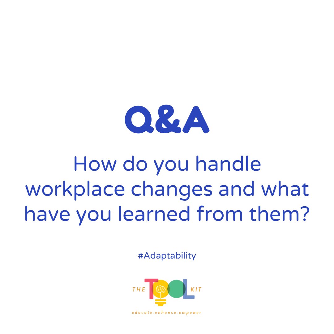 thetoolkit_in's tweet image. Embrace change, embrace growth! How do you handle workplace changes? Share insights using #Adaptability. 🌱 #ChangeManagement 

#ToolKit #Mentor #Language #HR
