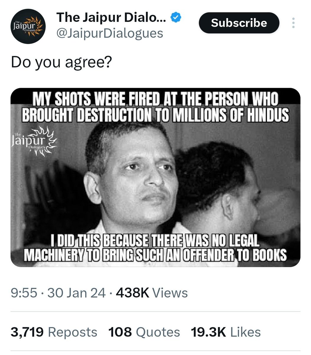 zoo_bear's tweet photo. Celebrating the Killer of Mahatma Gandhi.  This account is run by @Sanjay_Dixit. Followed by and close to several BJP leaders and News Anchors. https://t.co/URMX5zEJml