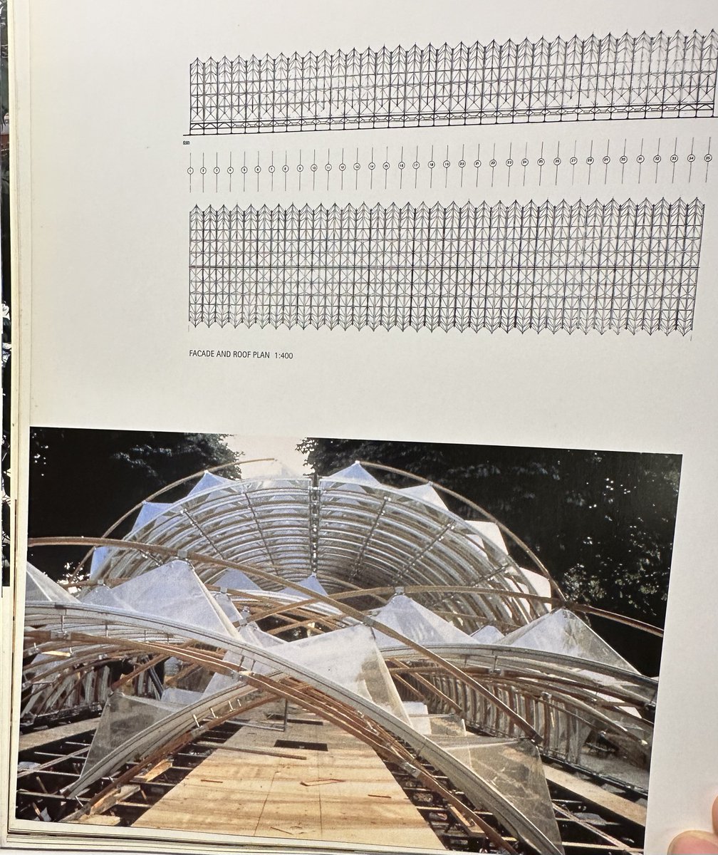architext14's tweet image. Assignment. design a new building by first inventing a kit parts using new materials. Deploy kit of parts to form new building. Piano IBM pavilion.