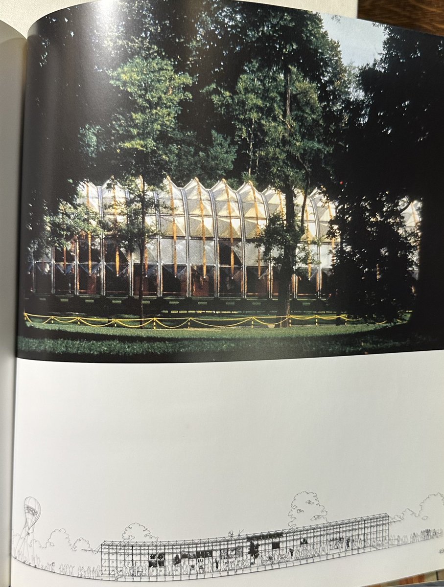 architext14's tweet image. Assignment. design a new building by first inventing a kit parts using new materials. Deploy kit of parts to form new building. Piano IBM pavilion.