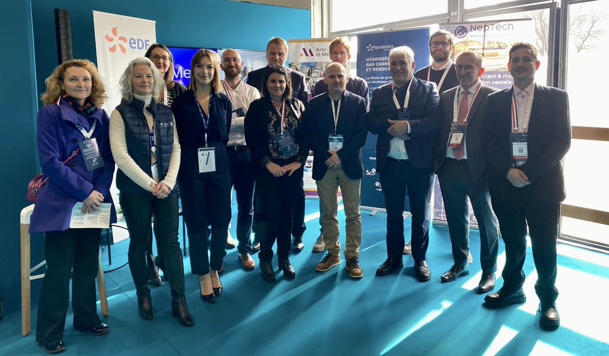 #Euromaritime EDF, <a href="/ArtsetMetiers_/">Arts et Métiers - ENSAM</a> et <a href="/NepTechOfficial/">NepTech</a> ont présenté une thèse sur le dimensionnement de navires  avec une propulsion électrique hybride à l'hydrogène, soutenue financièrement par <a href="/MaRegionSud/">Région Sud</a>  et labellisée <a href="/Capenergies/">Capenergies</a> et <a href="/PoleMerMed/">Pôle Mer Méditerranée</a>
