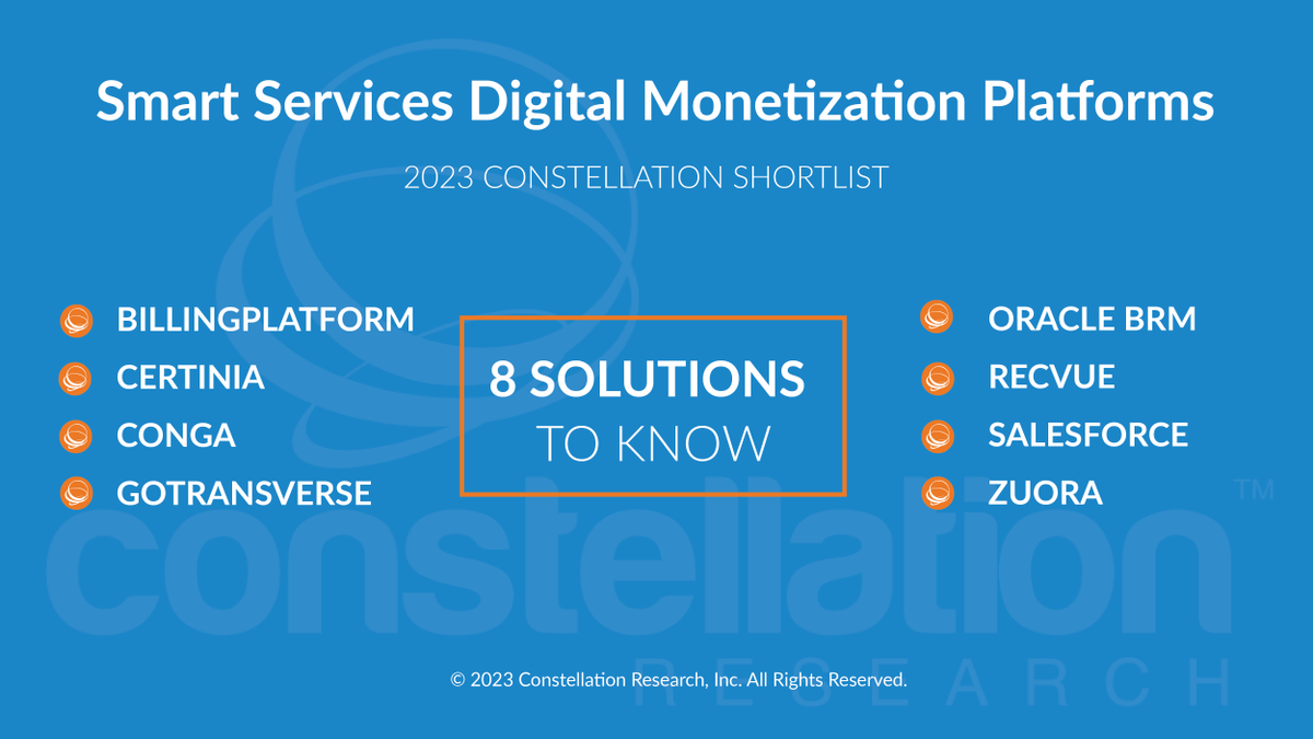 Check out the ShortList for Smart Services Digital Monetization Platforms by @rwang0 bit.ly/3Otutof @BillingPlatform @CertiniaInc @getconga @Gotransverse @Oracle @RecVue @Salesforce @Zuora