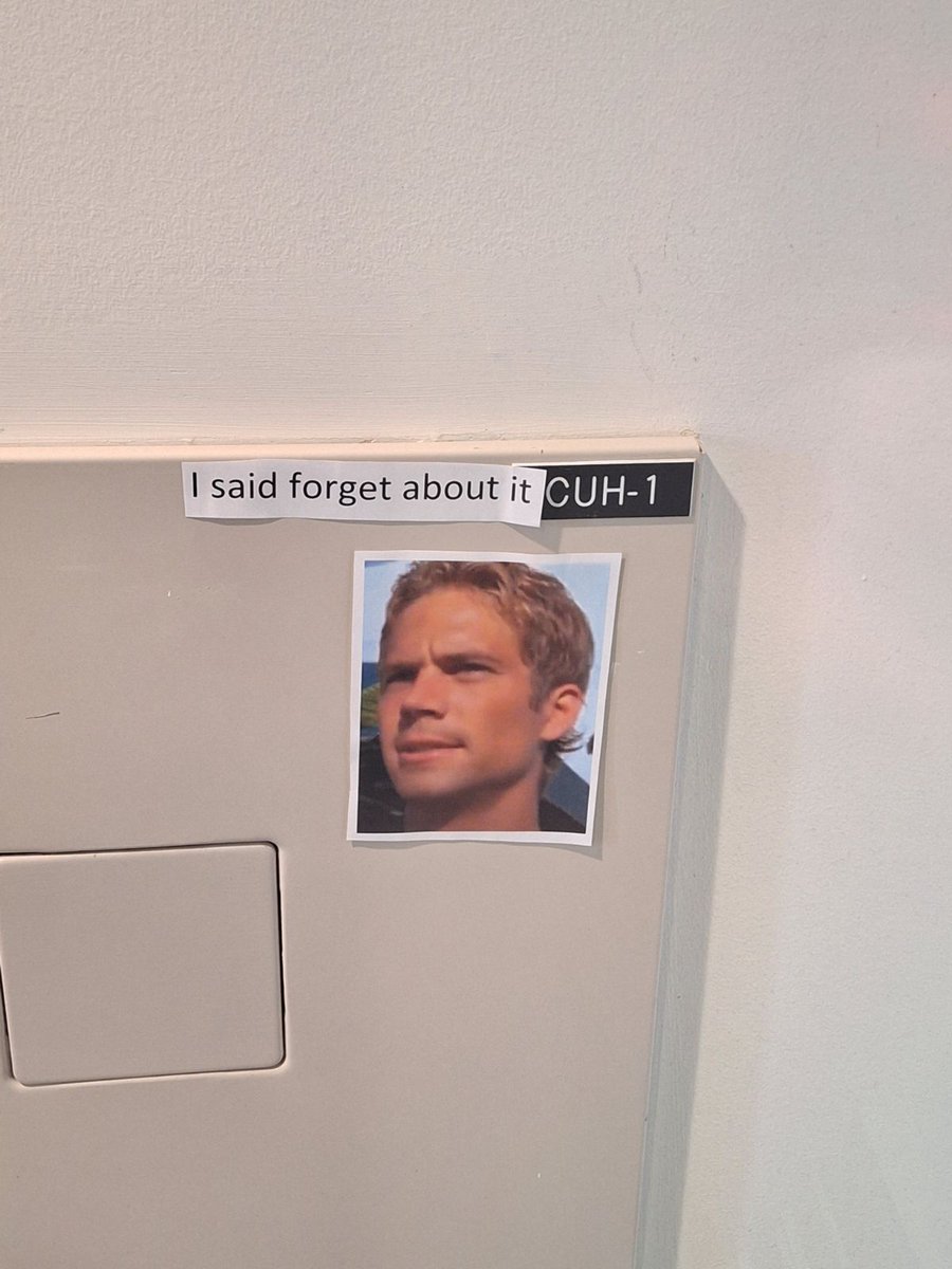 stupidtrashboy's tweet photo. My friend who is a big Fast and Furious fan put this up at work https://t.co/LBwMgcWcHr