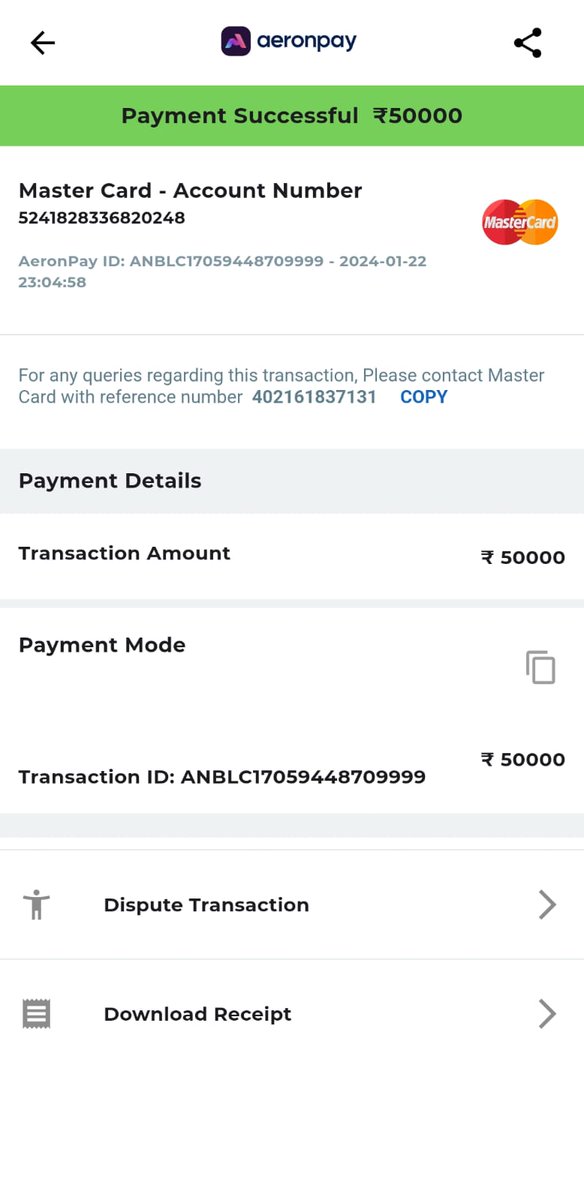 wasimakram712's tweet photo. @AeronPay These 2 transactions have not been credited to my credit card, and my
@TheOfficialSBI
@SBICard_Connect
The credit card bill due date is nearing. Please help me with this ASAP.
@RBI
@RBIsays
@jagograhakjago
@bhavesh_biz
@FinMinIndia
@CourtConsumer
@ConsumerCom https://t.co/0YIGJ2RQD8