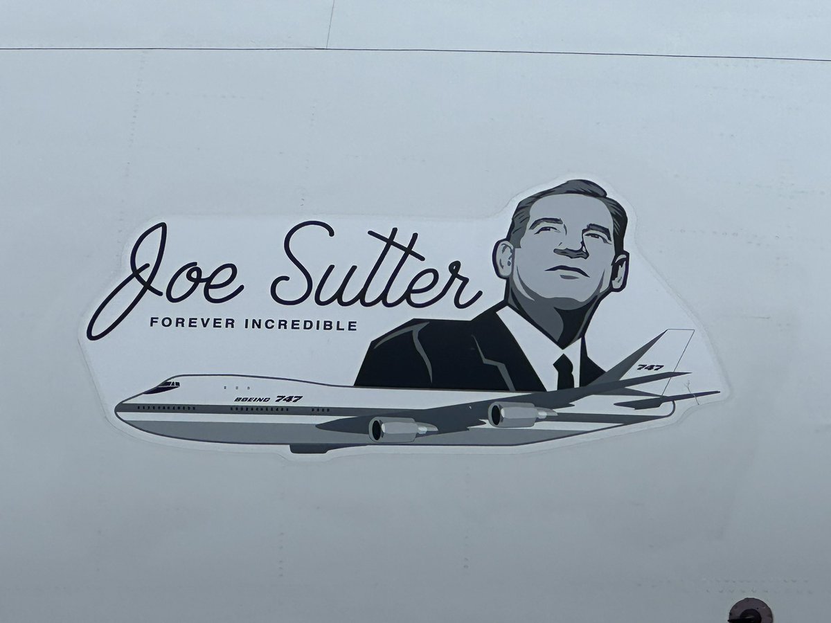 Bucket list ✅ Got to see the Joe Sutter decal on @AtlasAirWW N863GT. I was sad it didn’t get put on when painted at PDX. Thought I would have to travel the world to see it. Thank you bad weather in #ANC! Many #b747 diverted to @flypdx #pdx #avgeek #aviation