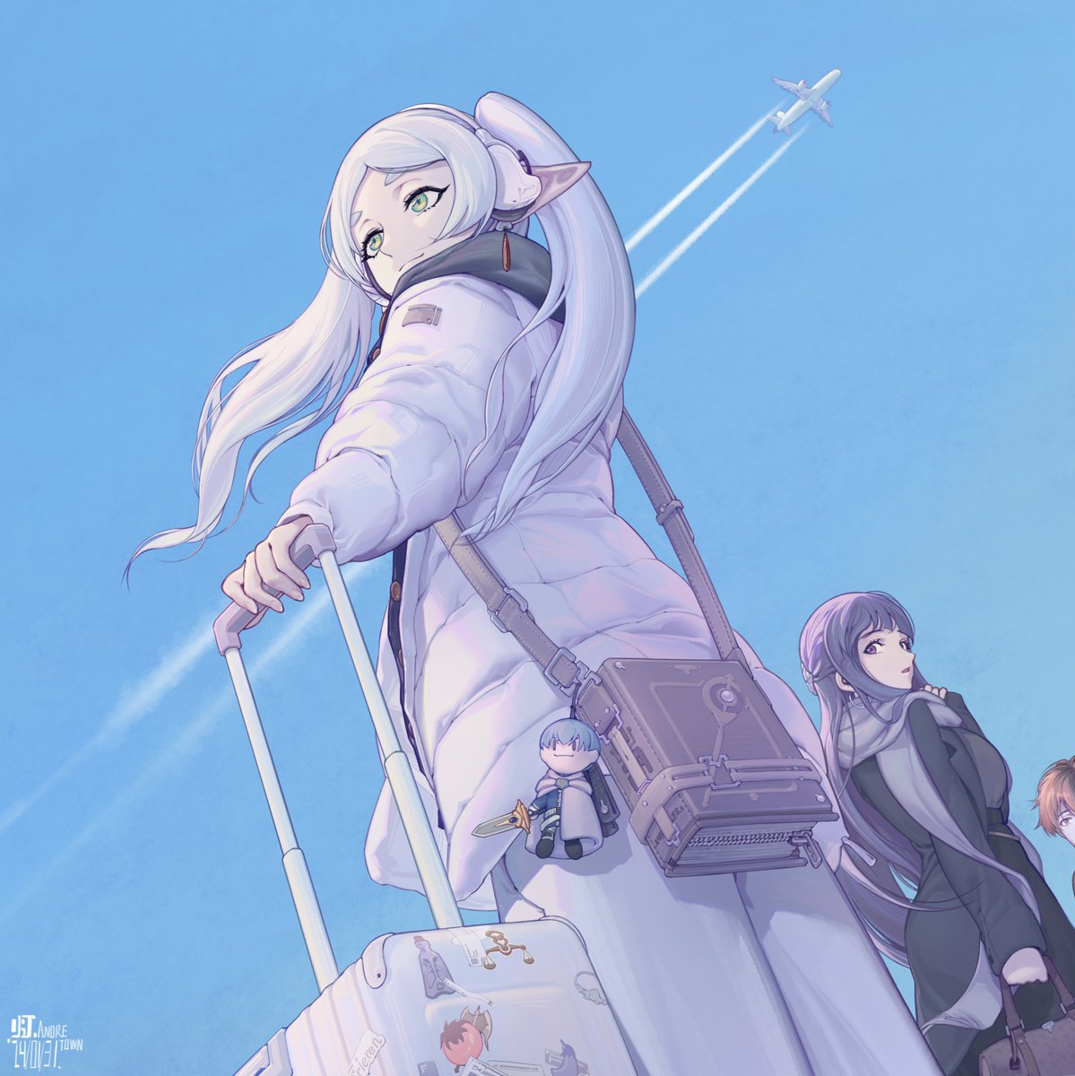 Andretown00's tweet photo. 新しい旅立ち！✈️

#葬送のフリーレン #フリーレン #フェルン #シュタルク #冬　#イラスト練習 https://t.co/UvoFRg7v6n