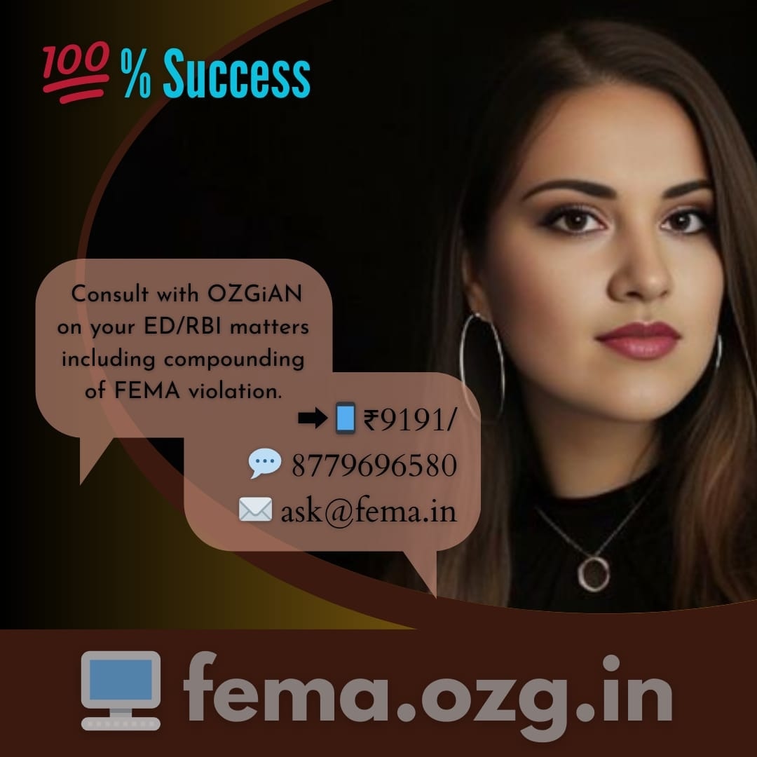 Did you receive an #EDnotice for #FEMAviolation? 

 ☎️ FEMA.ozg.in 

#FemaCompliance #FemaConsultant #fcraregistration #femaviolation #CreditCardBlocked #OnlineForexTrading #MoneyLaunderingCase #ozglawyer #MarginPayment #forextrading

Chat ☎️ WA.ME/918779696580