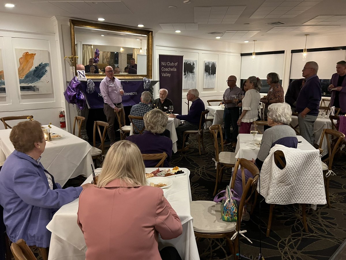 The @NUAlumni club of the Coachella Valley met up in Rancho Mirage, CA for #nuconnects this evening #palmsprings