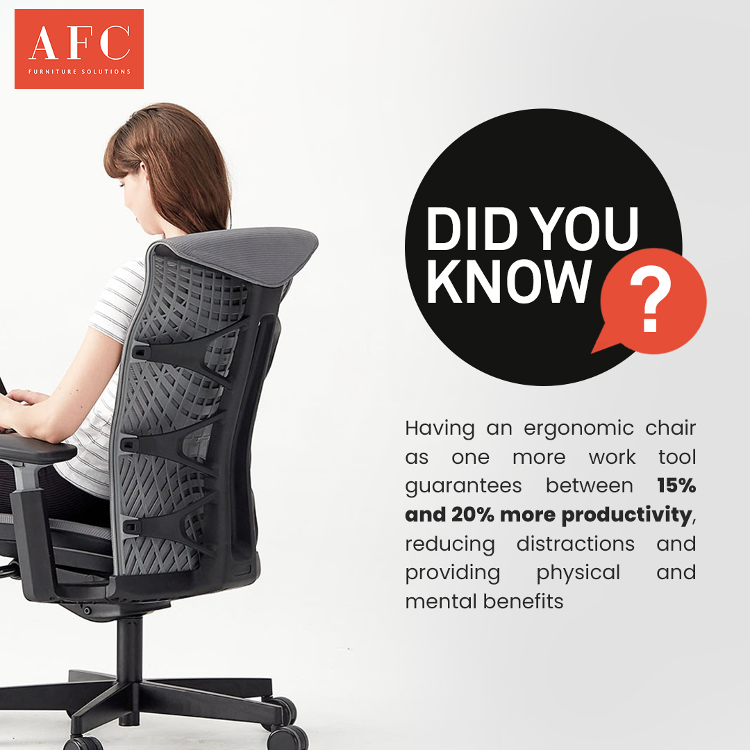 afcindiasystem's tweet photo. Say goodbye to distractions, and embrace the physical and mental benefits of a comfortable workspace. Your chair could be the key to a more focused and efficient workday.

#ProductivityBoost #ErgonomicWorkspace #afcfurnituresolutions #officefurniture #officechair https://t.co/FkmCg2TyeD