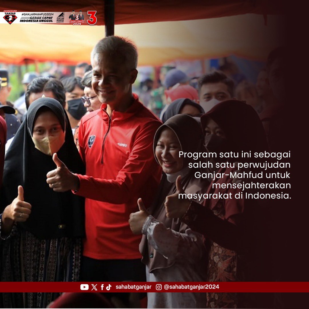 dengan setulus hati memberikan imunisasi dan mampu ikut serta dalam penekanan angka stunting di Indonesia.

#SahabatGanjar #GanjarPranowo #Ganjar #GenerasiGotongRoyong #GanjarPresiden #GanjarUntukSemua #GanjarMahfud2024 #SatSet #PastiLebihBaik #SatSetLebihBaik