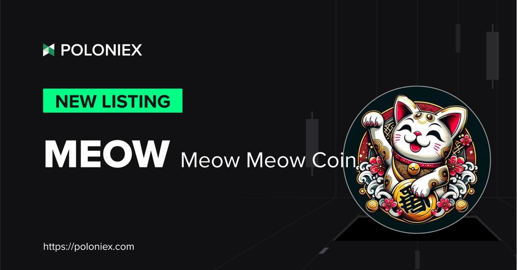Poloniex's tweet photo. 🚀 Poloniex New Listing: $MEOW @miaoerc20 🐱

✅ Deposit open on Jan.31, 05:30 (UTC)

✅ Jan.31 (UTC), Post-only mode enable on 05:30 &amp; Full trading enable on 06:30

Details: https://t.co/ue36yfWZ8E

@VitalikButerin https://t.co/vl3hoLFSIY