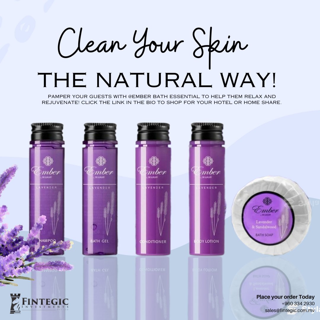 Clean your skin - the natural way!

Contact us now for all your amenities solutions - +9603342930

#fintegic #FINTEGIC #fintegicinvestments #FINTEGIC #amenties #skincare #skincareessentials #essexcounty #luxury #maldives #luxurymaldives #luxurylife