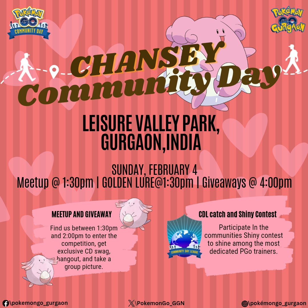 PokemonGo_GGN's tweet photo. Get ready for an egg-cellent day.
Join us on February 4.
From 2-5 pm for Chansey community day. https://t.co/sYvdftB2N6
