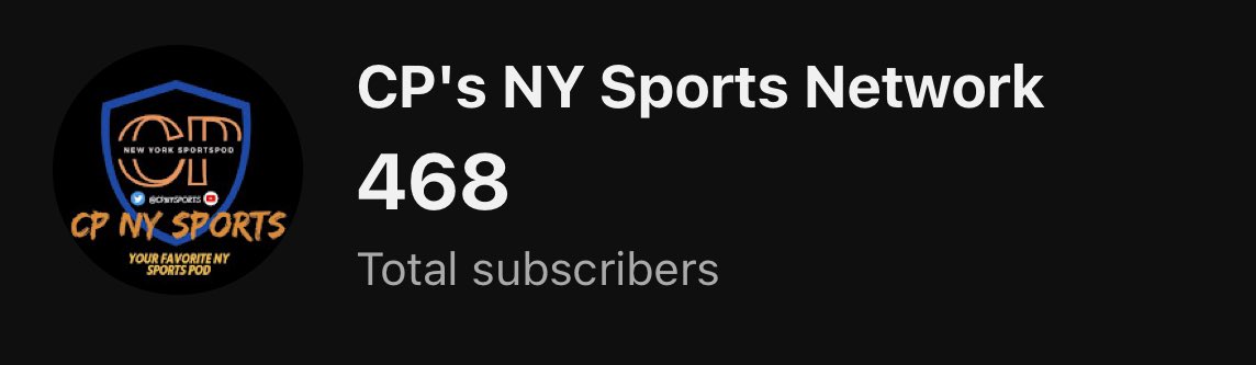 The channel’s #RoadTo500 is in full effect! 

Appreciate all the support from my fellow NY sports fans, got some new Mets & Knicks content up as of TODAY! 

#LGM 🍎
#NewYorkForever 

Tap in with me using the link below and hitting that subscribe button! 

youtube.com/@CPNYSports?si…