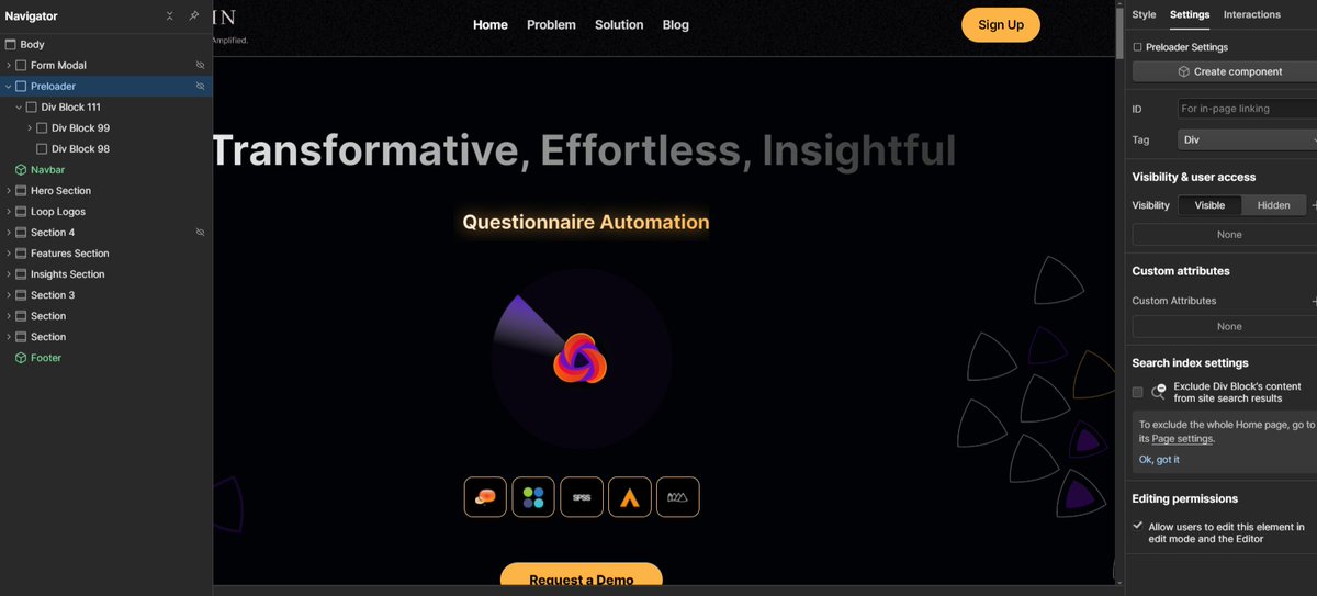 Getting back on track, receive small work on the <a href="/webflow/">Webflow</a>  project.

#uidesign #ux #buildinpublic #uxdesign #Website