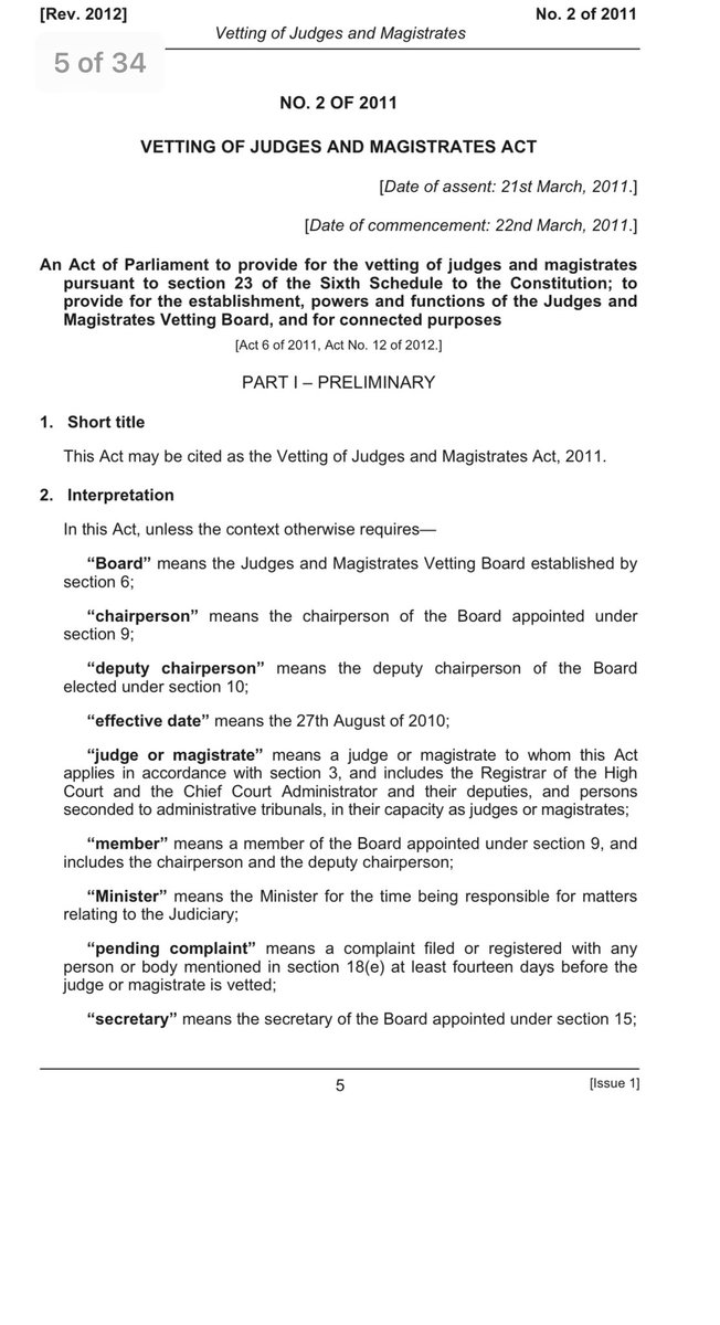 NelsonHavi's tweet photo. There is no necessity for reinvention of the wheel in so far as rampant corruption and incompetence in the Judiciary is concerned. The National Assembly should re-enact the Vetting of Judges and Magistrates Act with modifications, for vetting to be undertaken every 5 years. https://t.co/Jz8NJx0EJM