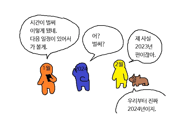 2024년 첫 달의 마지막 날 