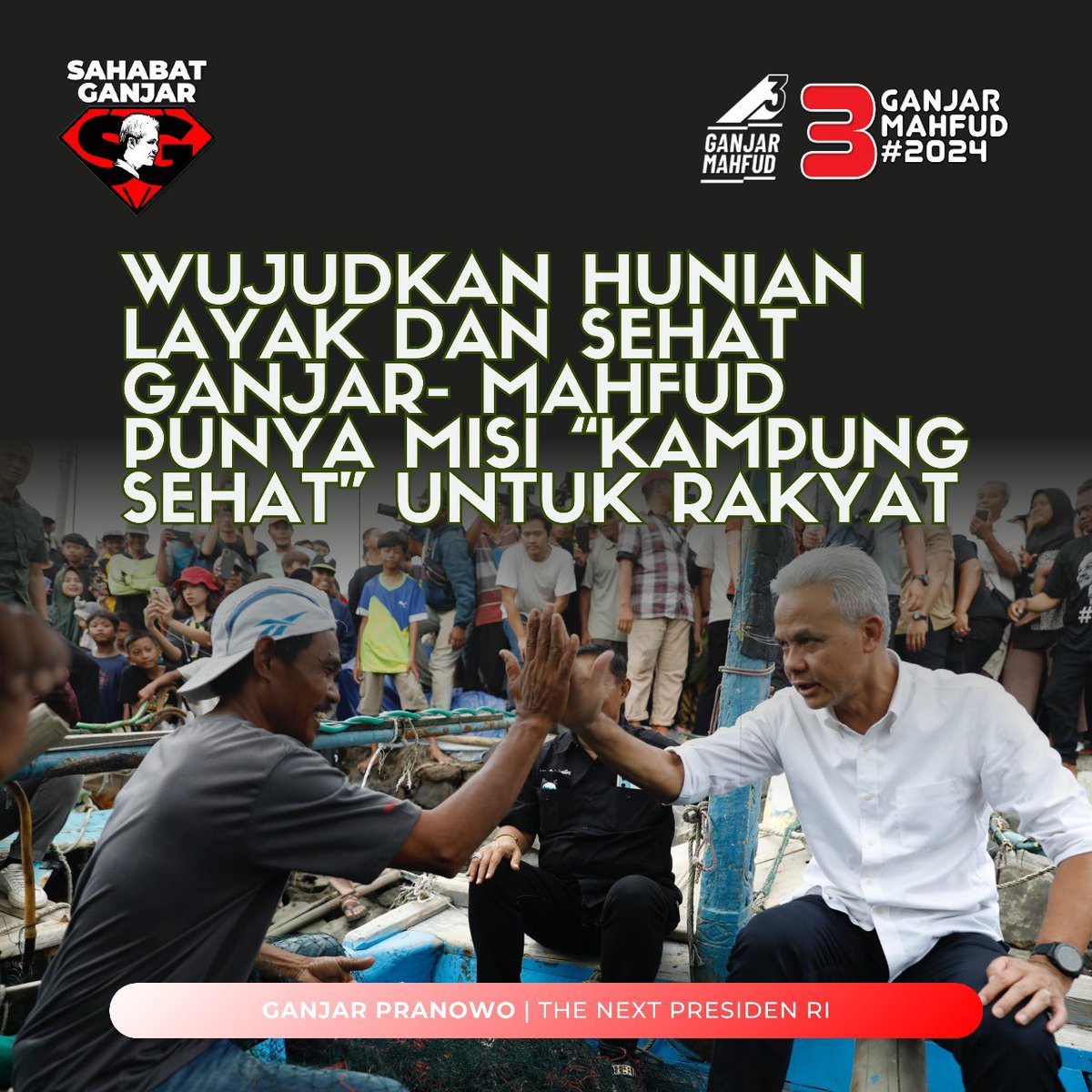 Wujudkan hunian layak dan sehat, Ganjar-Mahfud punya misi "Kampung sehat" untuk rakyat

#SahabatGanjar #GanjarPranowo #Ganjar #MenangkanGanjar #GenerasiGotongRoyong