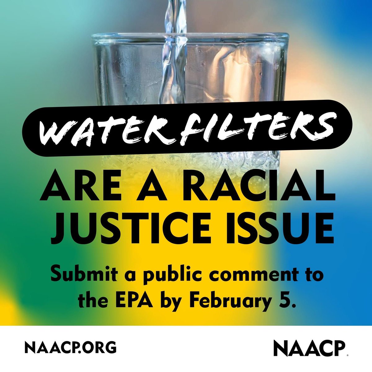 Having water filters for our communities is a racial justice issue. While the U.S. Environmental Protection Agency created a plan to remove lead from pipes in the next 10 years, we need free filters to ensure we're safe, especially our Black youth.
        
Submit a publiccomment