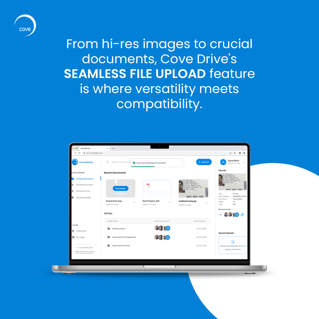 CoveIdentity's tweet photo. #CoveDrive is an all-inclusive storage solution. Upload and store your valuable content effortlessly with support for various file types such as PNG, JPEG, JPG, and PDF.  Your files, our priority.

#coveidentity #ArtificialInteligence #tech #technology #datastorage https://t.co/L95NbVUNaq