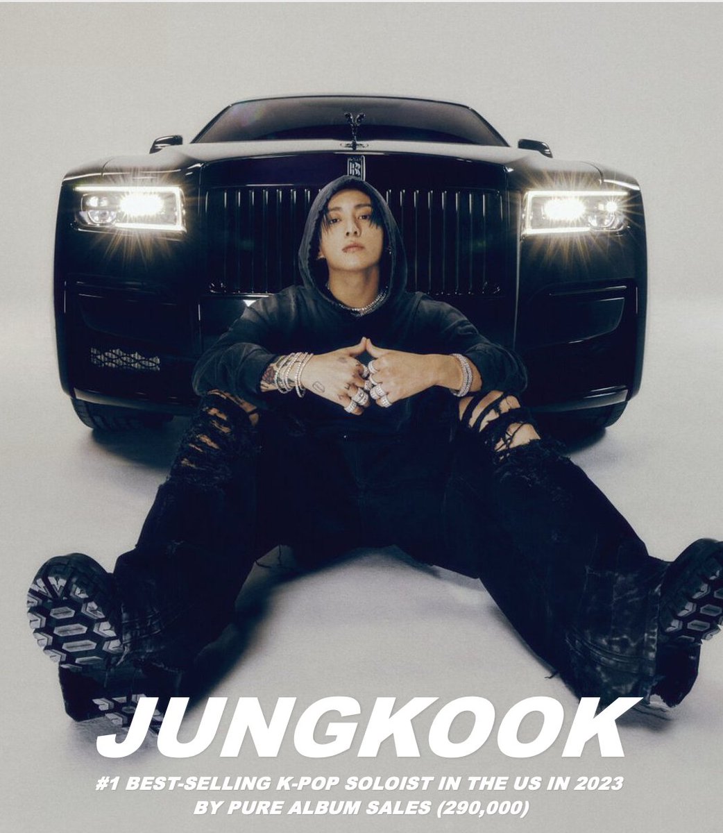 WORLDMUSICAWARD's tweet photo. #JungKook was the #1 Best-selling K-Pop Soloist by pure album sales in the US in 2023 (290,000)!💪🥇🔝🇰🇷👨‍🎤💿💰🇺🇸2⃣0⃣2⃣3⃣🔥👑🖤💜 https://t.co/wTWB2zkZam