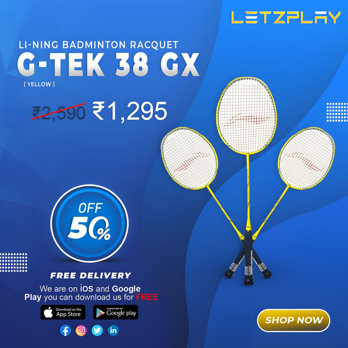 itletzplay's tweet photo. Li-Ning Badminton Rackets at the best price only on https://t.co/rTszuWdTFt👉
Visit Us at -https://t.co/TZ67n0WB40

Shop Now!

Install Our Android App today!📲
https://t.co/KAFE5aUOz7

#sports #badminton #badmintonclub #badmintonchallenge #lining #liningbadminton #fitness #ss🛍️ https://t.co/nxvZsfeVOE