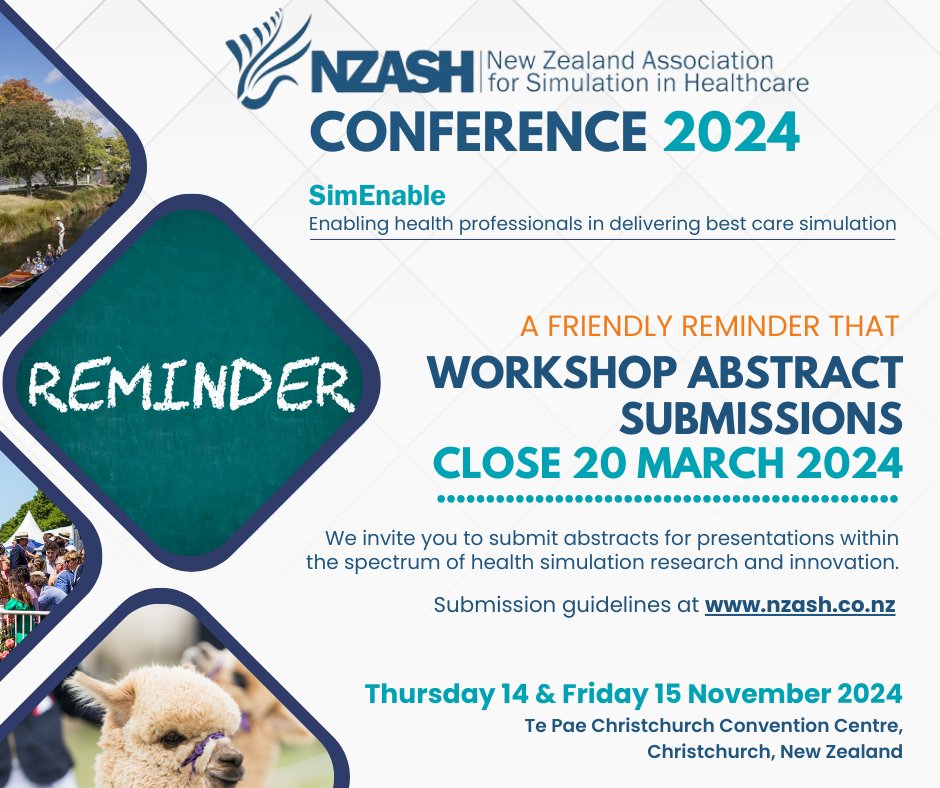Reminder! Call for abstracts still open for NZASH conference 2024.

More information at nzash.co.nz