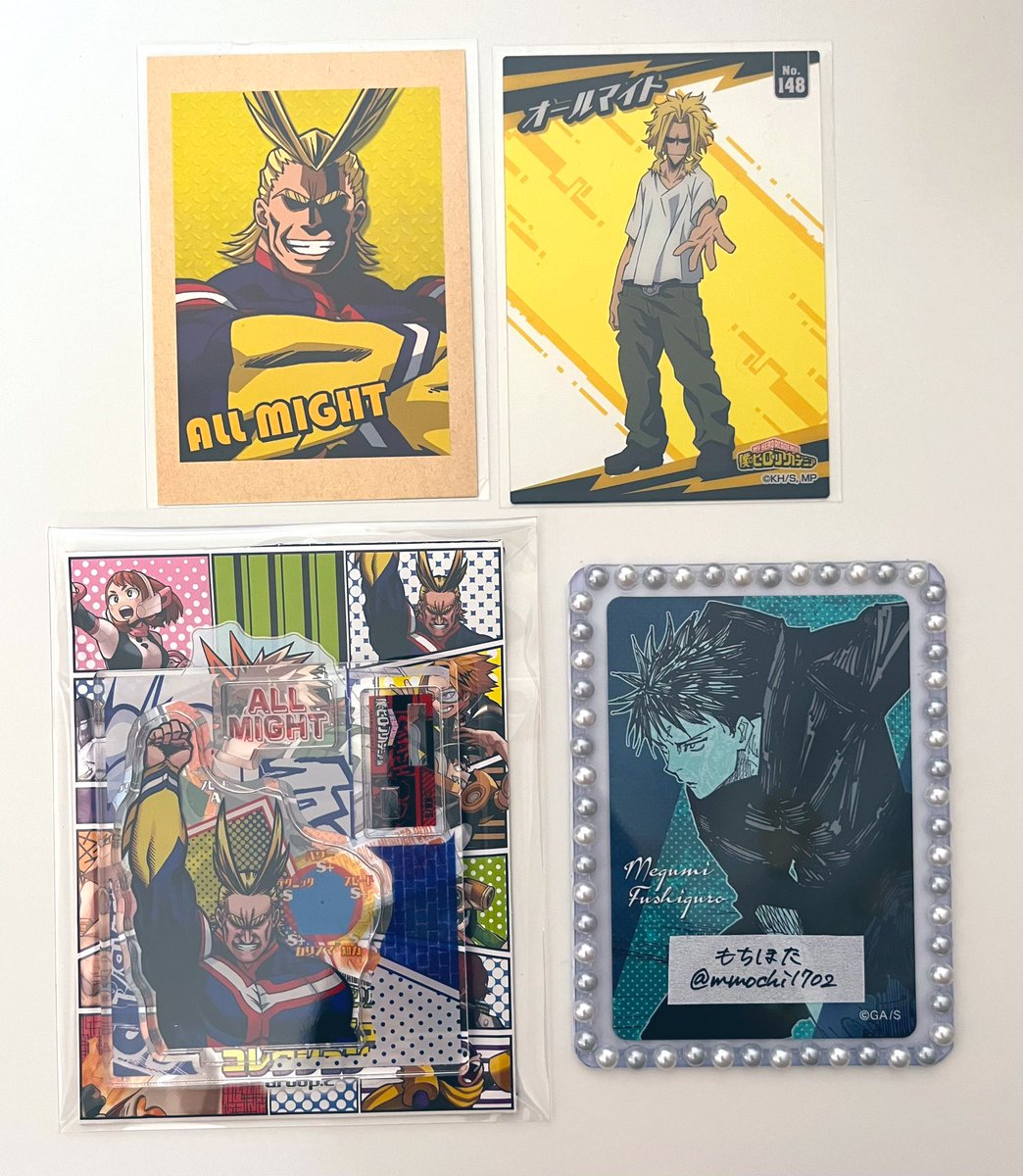 mmochi1702's tweet photo. 僕のヒーローアカデミア/ヒロアカ展
買取/譲渡 思い出コレクション カード アクスタ

譲：オールマイト
求：全て纏めて450円(送料込)

全て定価以下での提供です。ご不快になられましたら申し訳ございません。
検索からでも気軽にお声掛け下さい🙇🏻 https://t.co/FVvwK9wQi7