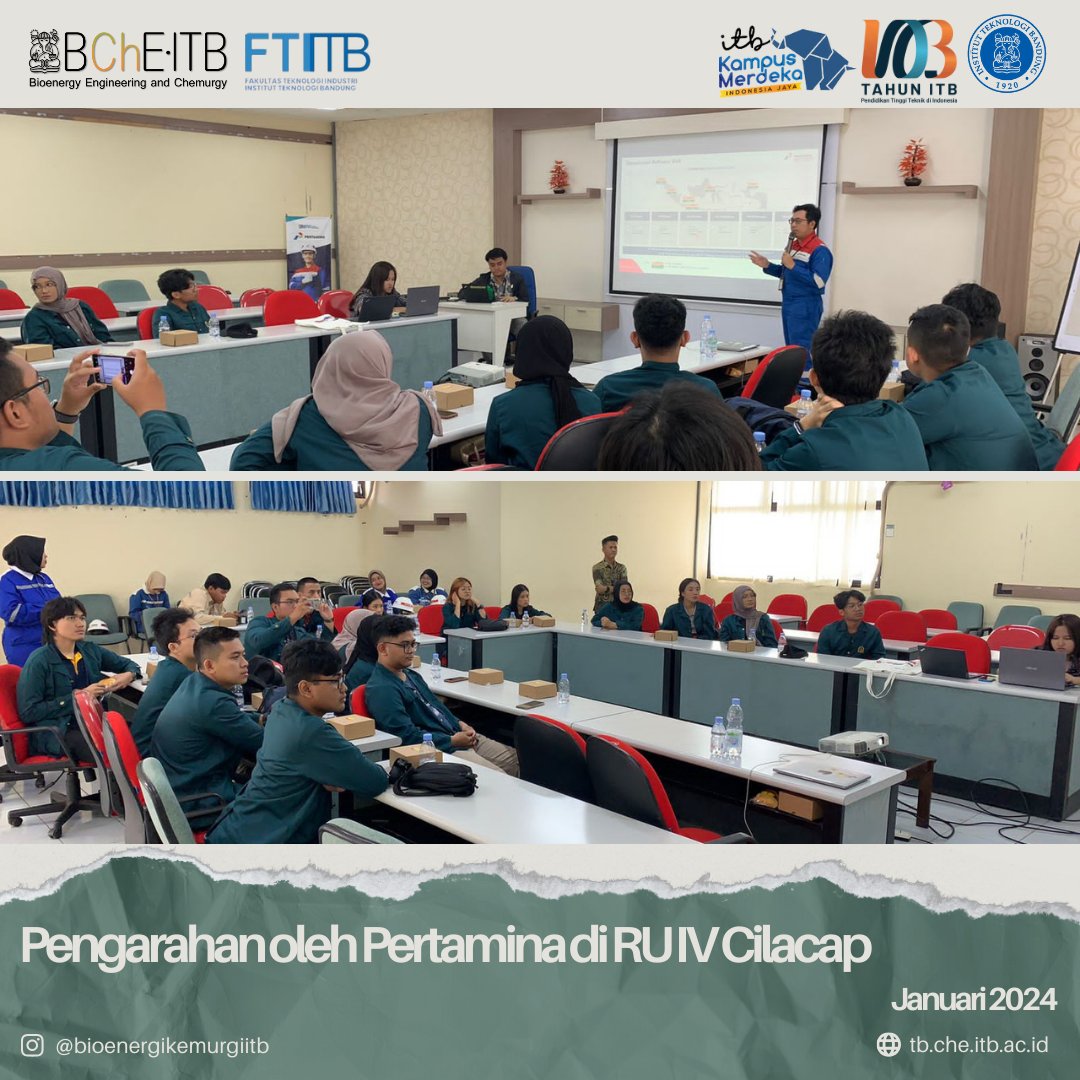 bcheitb's tweet photo. Kunjungan Kuliah Kerja Mahasiswa Teknik Bioenergi &amp; Kemurgi ITB Angkatan 2020 

- Green Refinery di RU IV Cilacap https://t.co/efB5tynQeS