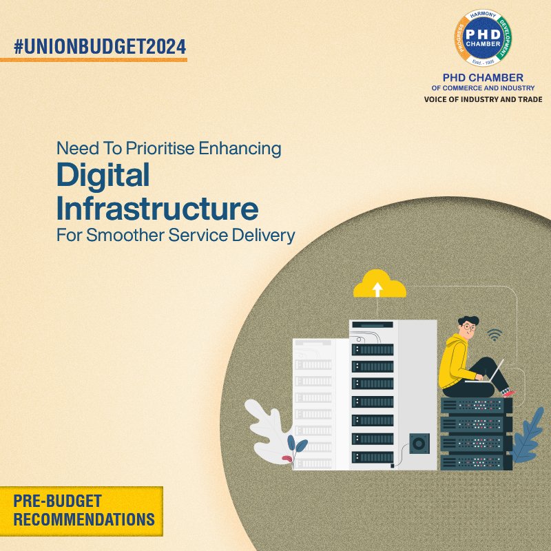 phdchamber's tweet image. Navigating the digital era is crucial, and in the #ServiceSector, PHDCCI advocates prioritising enhanced digital infrastructure and investing in skill development. With a focus on service export and AI education, these recommendations aim to bolster India&apos;s global competitiveness