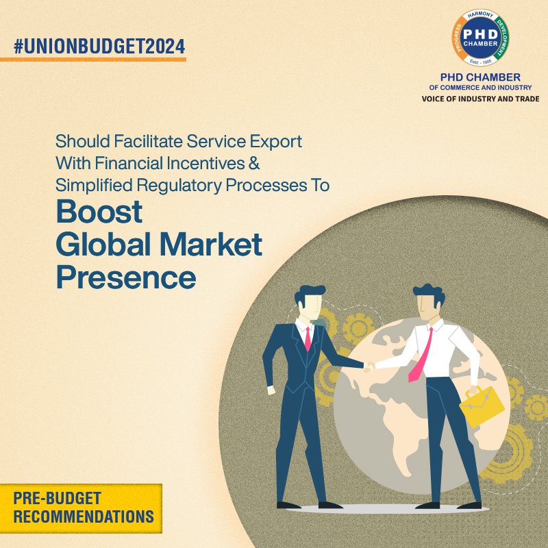 phdchamber's tweet image. Navigating the digital era is crucial, and in the #ServiceSector, PHDCCI advocates prioritising enhanced digital infrastructure and investing in skill development. With a focus on service export and AI education, these recommendations aim to bolster India&apos;s global competitiveness