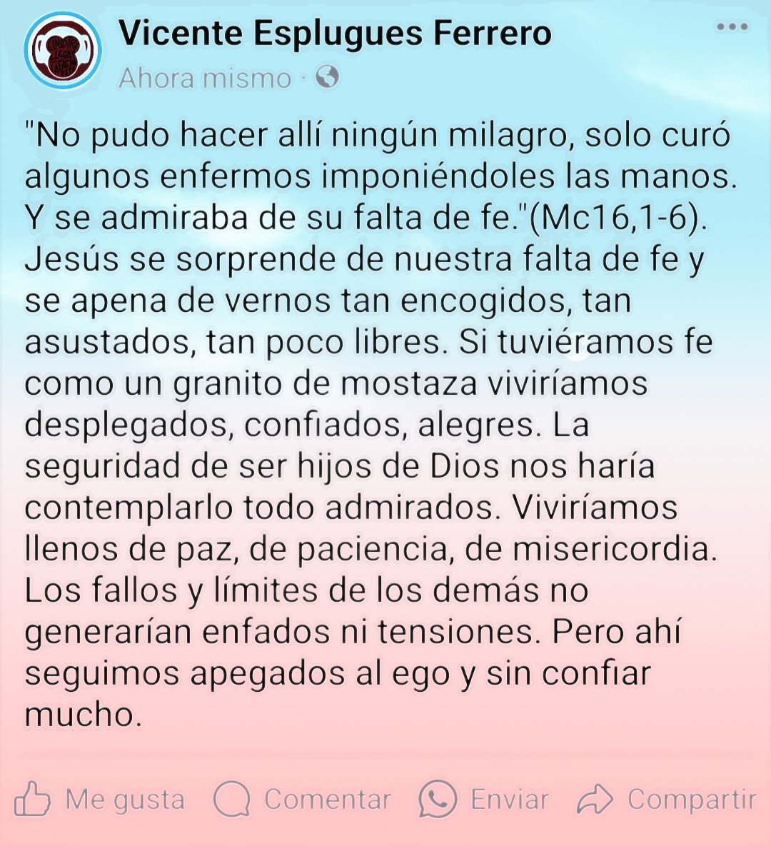 VicenteEsplugue's tweet photo. #EvangelioDelDía #faltadefe 31/1/2024 https://t.co/LVWQ5WMeeo