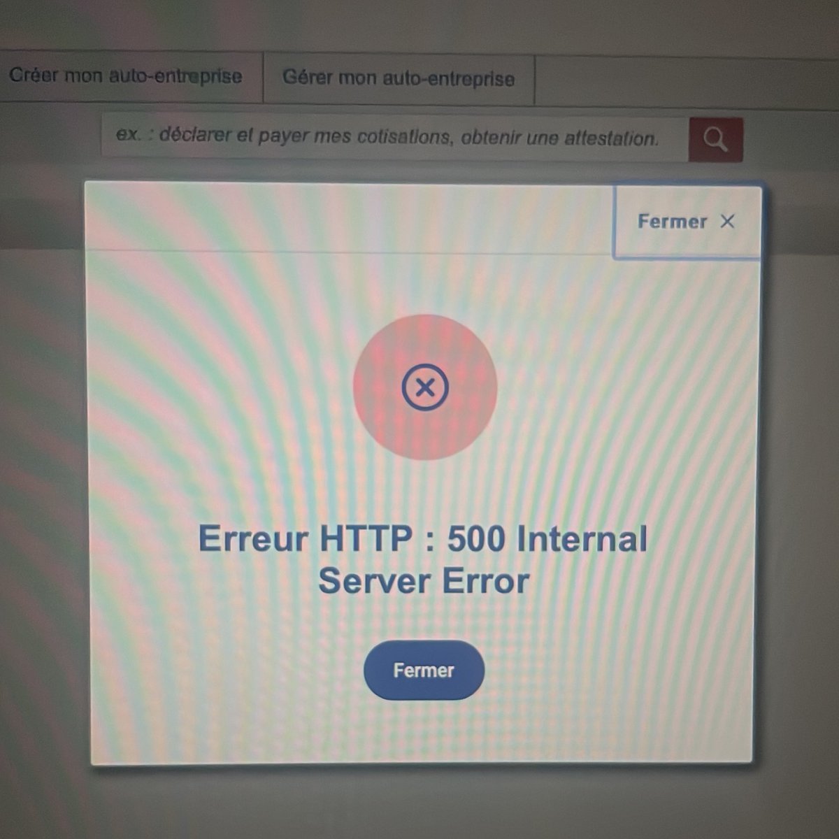 DoremiTalk's tweet photo. Bon c’est que moi ou le site de l’URSSAF bug ? Quand je veux accéder à mon espace perso ça m’affiche ça https://t.co/g6MNxmHnCA