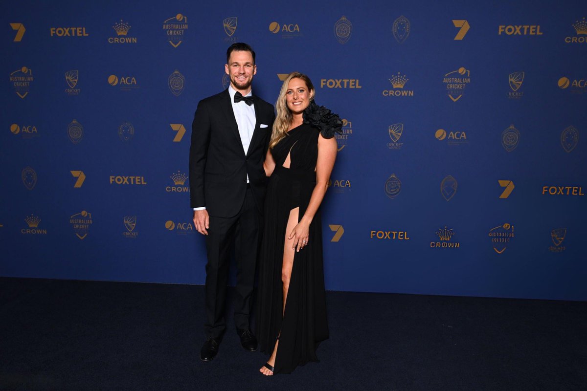PHandscombFans's tweet photo. Peter &amp; Sarah at the #AusCricketAwards https://t.co/WUyv3qM4nB