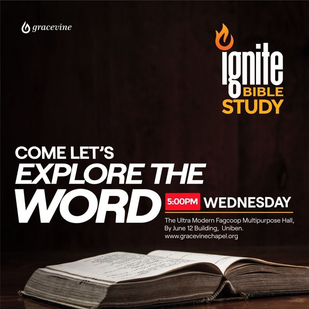 Delve deeper into the word of God. Join us at 5pm tonight for Ignite!

Get in on thought-provoking, explorative discussions that encourage you to get to know the Father through His word. 

Don't miss out on this enriching experience!

#IgniteBibleStudy #GrowInFaith
