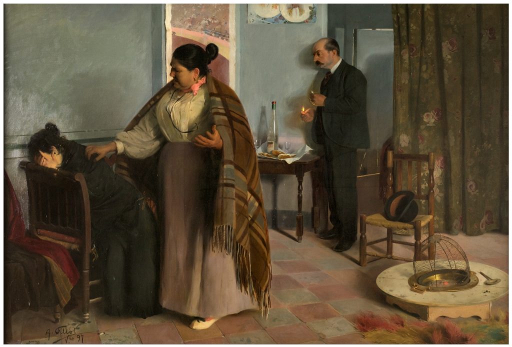 Buenos días y feliz miércoles para tod@s.

'La bestia humana', del pintor Antonio Fillol Granell (Valencia, 1870-Castellnovo, Castellón, 1930).

Más información sobre esta obra en 
niundiasinarte.com/la-bestia-huma…