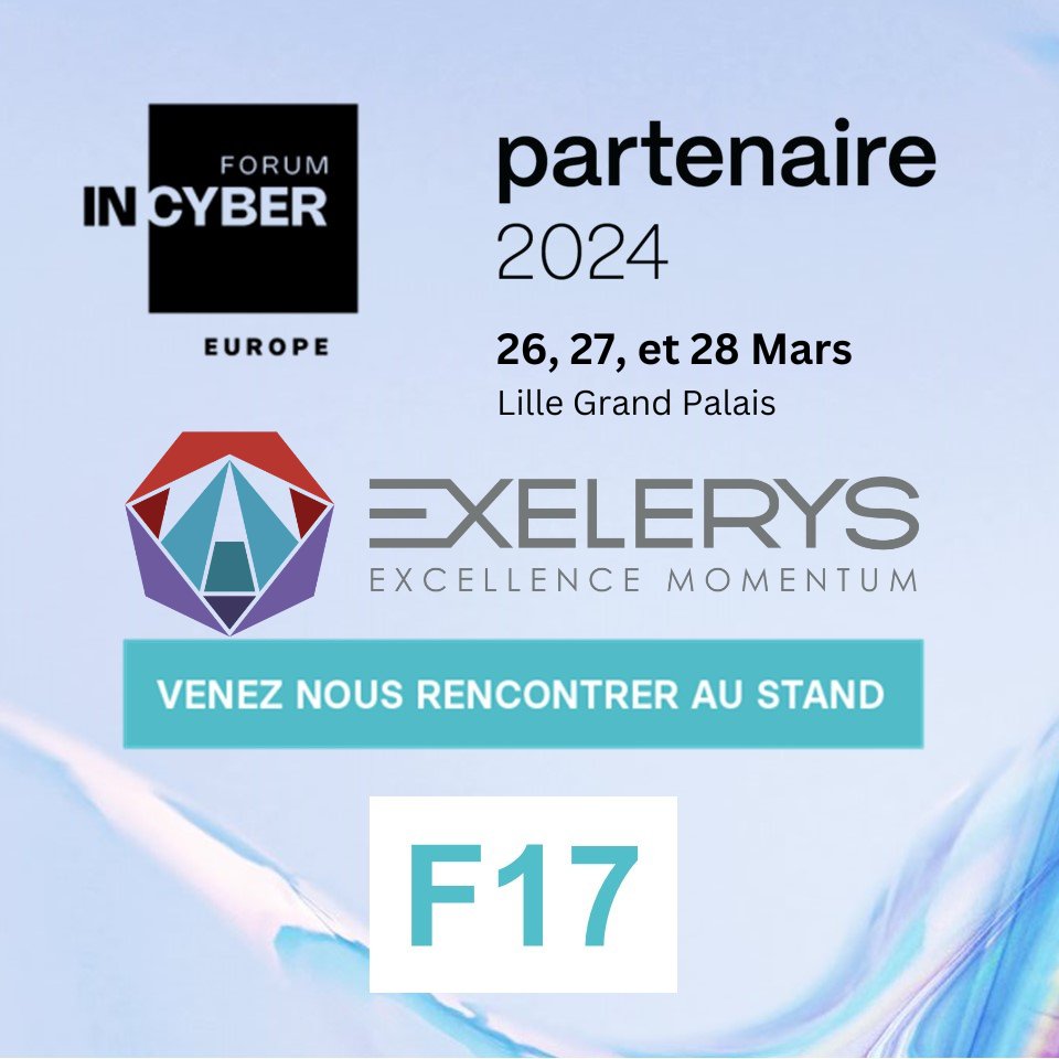🚨🚀 L'équipe EMEA <a href="/Exelerys/">EXELERYS - "Excellence Momentum"</a> sera presente au <a href="/FIC_eu/">karen</a>  Forum InCyber (FIC) - EUROPE a <a href="/LilleGrandPalai/">Lille Grand Palais</a> pour l'édition 2024 🚀🚨
Nous serons ravis d'échanger avec vous autour de la #securite pour #endpoints complémentaire et compatible avec les solutions #edr #xdr #epp #ngav 😃!