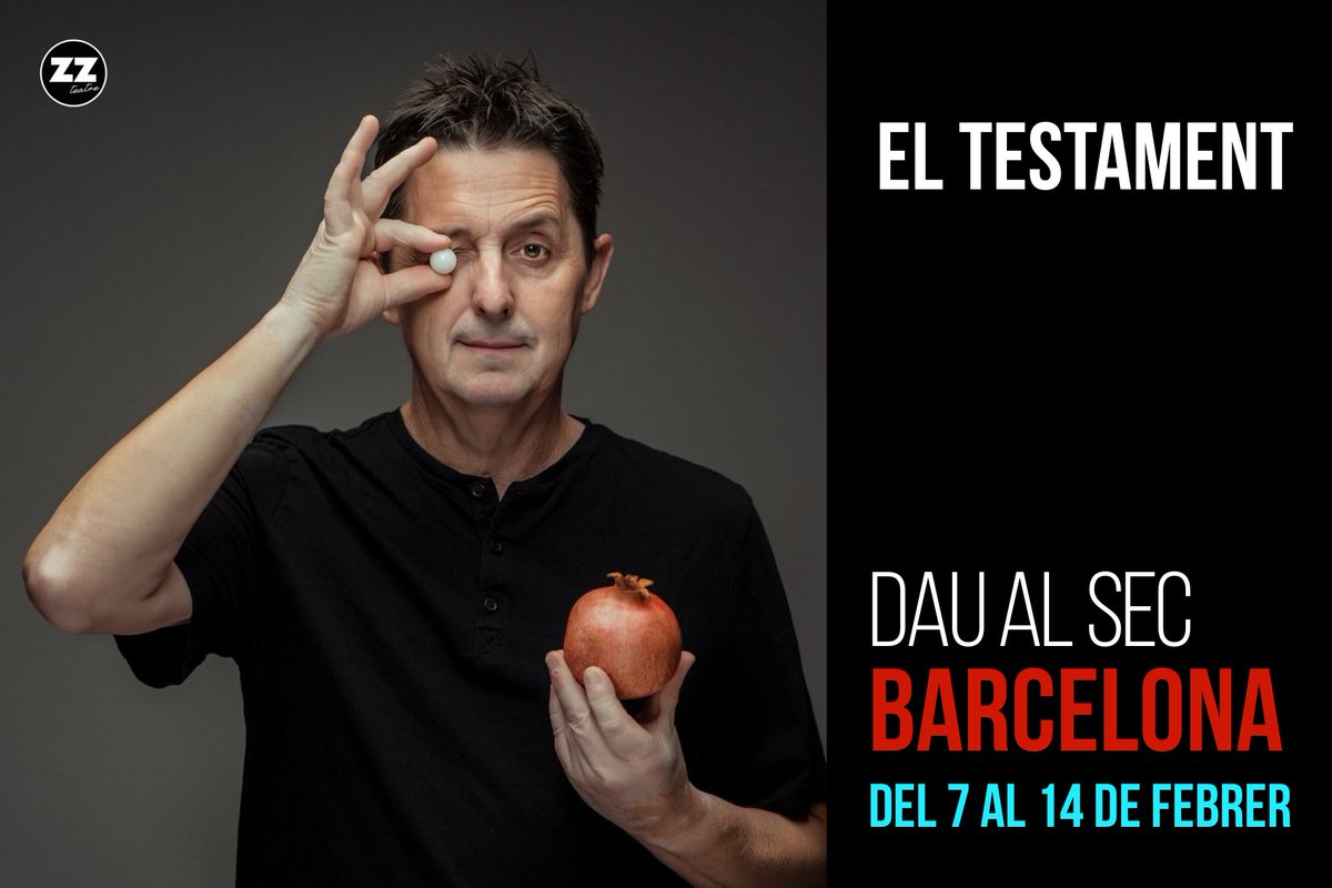 ZumZumTeatre's tweet photo. 8 úniques funcions a BCN!
El Testament a @daualsecarts
del 7 al 14 de febrer
https://t.co/ef1x2SMjeV
#TestamentZUM https://t.co/QHw44i7mef