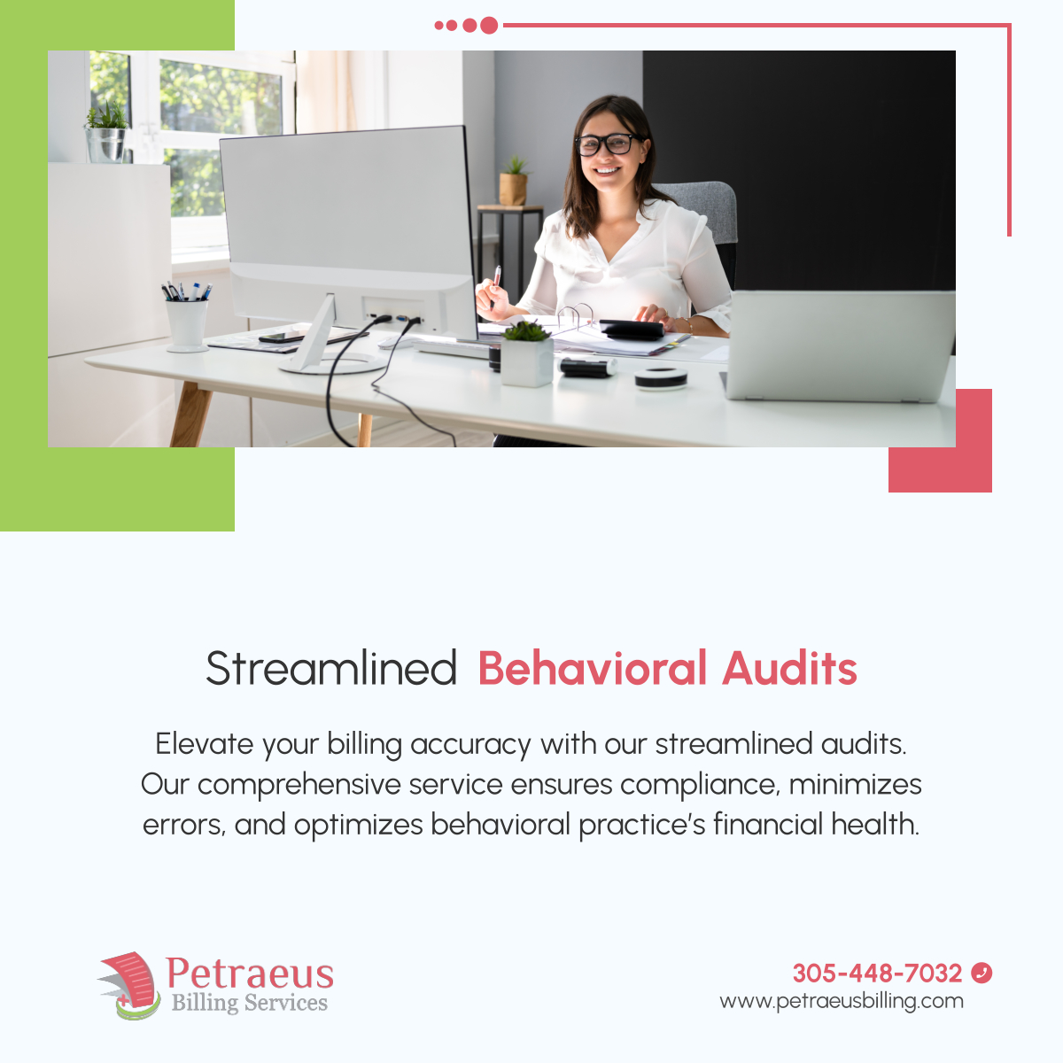 BehaviorBilling's tweet photo. Gain peace of mind with streamlined behavioral audits. Beyond identification, our services offer practical solutions, ensuring your practice runs smoothly and efficiently. 

#PalmettoBayFL #BehavioralAudits #BillingServices https://t.co/8qBApDFY0I