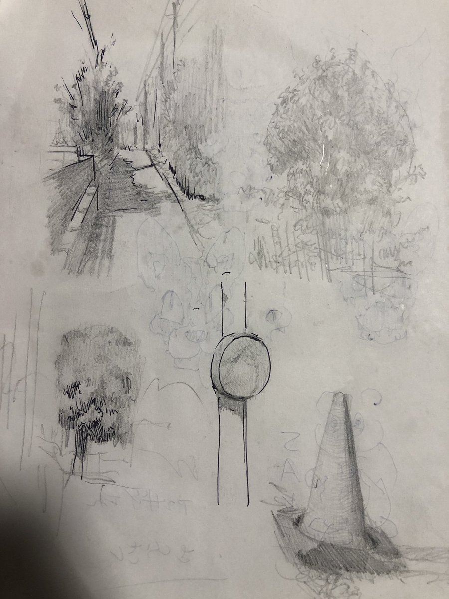 最近身体の節々が故障してるので作業控えて昼間は散歩するようにしてるんだけど
自分はてっきりインターネット虚栄心の中でしか生きられないと思ってたけどどうやらポカポカ陽気の中でスケッチしながらのんびりしてればそれで十分らしい

(茶色いシミはコーヒーこぼした) 
