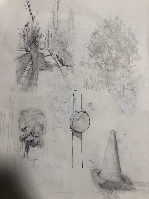 最近身体の節々が故障してるので作業控えて昼間は散歩するようにしてるんだけど
自分はてっきりインターネット虚栄心の中でしか生きられないと思ってたけどどうやらポカポカ陽気の中でスケッチしながらのんびりしてればそれで十分らしい

(茶色いシミはコーヒーこぼした) 